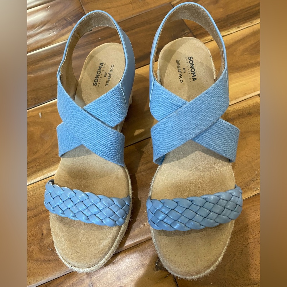 Sonoma Women's Light Blue Braided Sandals